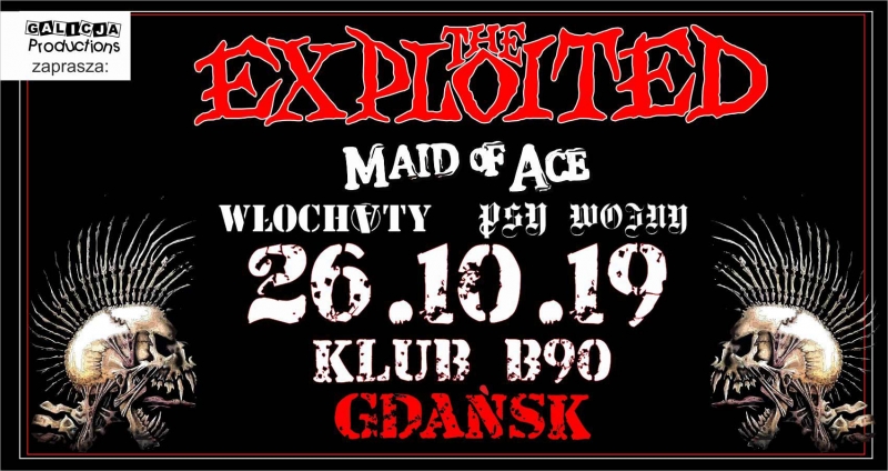 Bilety na październikowy koncert The Exploited już w sprzedaży!